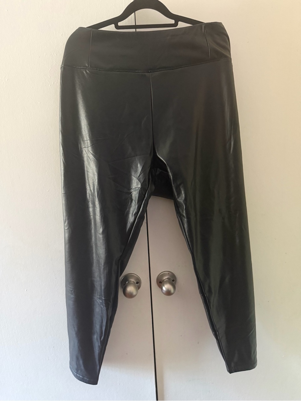 Fashion Nova Black Faux Leather Leggings - High Waist